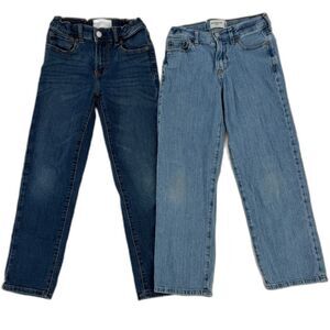 Abercrombie Kids Jeans Bundle Girls 10 Slim Blue Straight Leg Denim 2 Pair